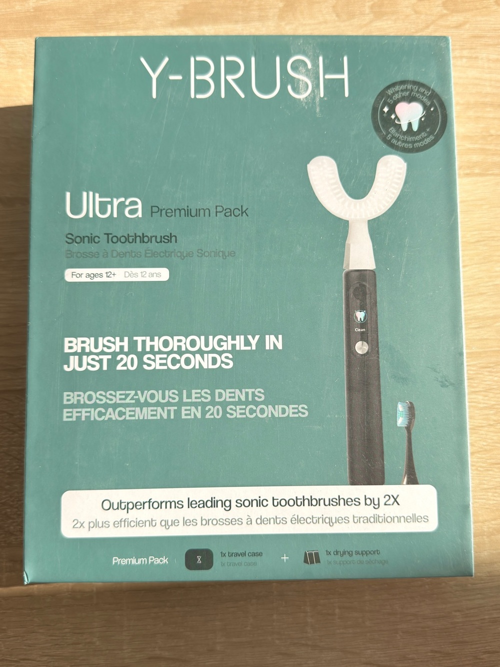 Y-Brush Ultra Premium Sonic Electric Toothbrush - 6-Month + Case
